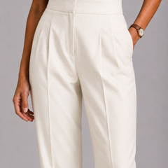 High-Waist Pleated Trousers – Tailored Straight-Leg Formal Pants