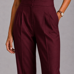 High-Waist Pleated Trousers – Tailored Straight-Leg Formal Pants