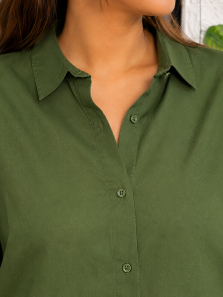 Premium Cotton Co-Ord Set for Women | Relaxed Fit Shirt & Wide Leg Pants
