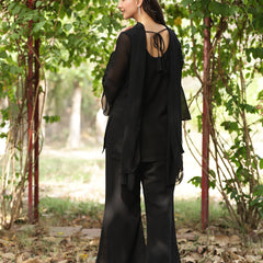 Embellished Kurta with Flared Palazzo Set