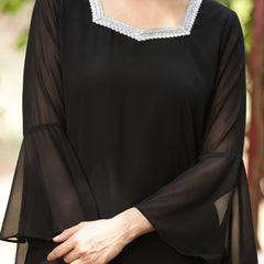 Embellished Kurta with Flared Palazzo Set