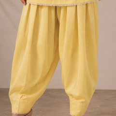Butter Yellow Farshi Salwar & Kameez Set