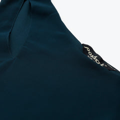 Poshak Hub Women Teal Blue Georgette One Shoulder Anarkali Kurta