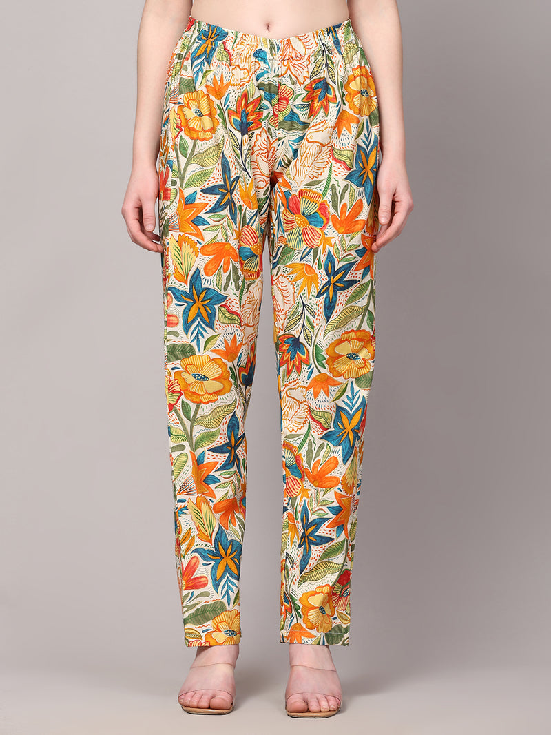 Poshak Hub Women Multicolor Modal Muslin Foil Print Cord Set