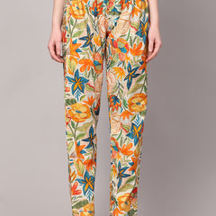 Poshak Hub Women Multicolor Modal Muslin Foil Print Cord Set