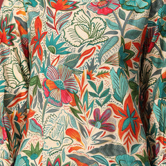 Poshak Hub Women Turquoise Blue Modal Muslin Foil Print Cord Set