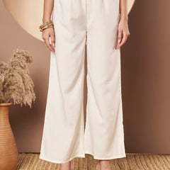 Off-White & Skin Chickenkari Adda Work Embroidered Kurta with Palazzo and Embroidered Dupatta