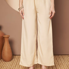 Beige & Green Chickenkari Adda Work Embroidered Kurta with Palazzo and Embroidered Dupatta