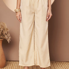 Beige & Skin Chickenkari Adda Work Embroidered Kurta with Palazzo and Embroidered Dupatta