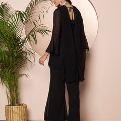 Embellished Kurta with Flared Palazzo Set